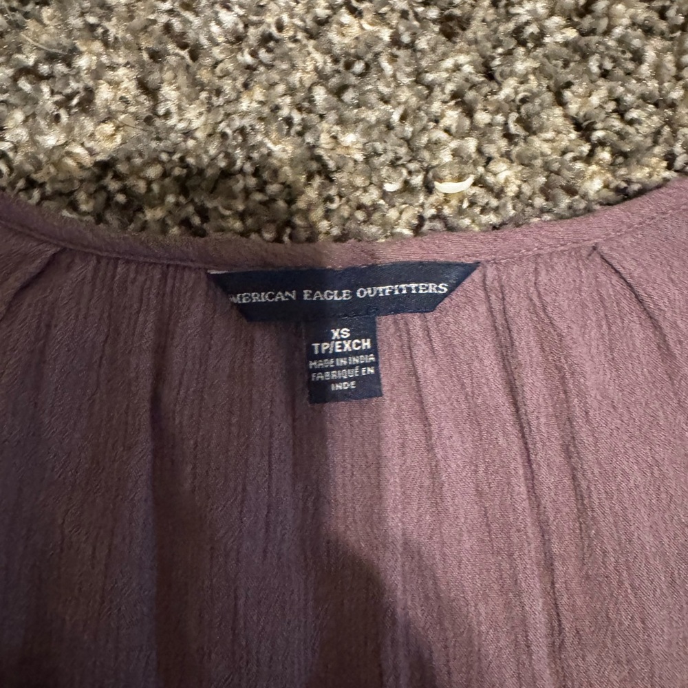 American Eagle Outfitters Long Sleeve Purple Dress - Picture 4 of 4